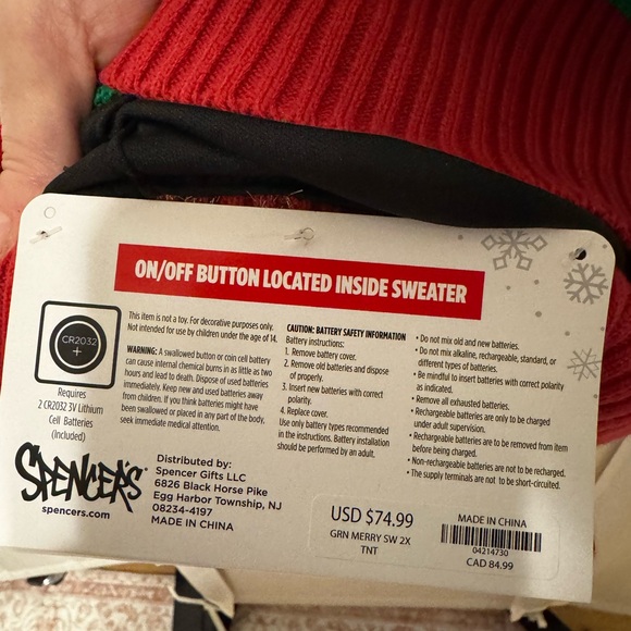 Ultimate Tacky Light-Up Ugly Christmas Sweater Tree NWT 2X - Picture 9 of 9